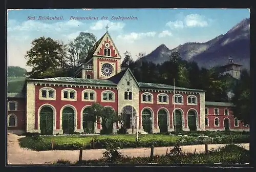 AK Bad Reichenhall, Brunnenhaus der Soolequellen