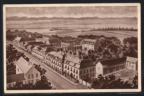 AK Altötting, Franziskushaus und Landschaft