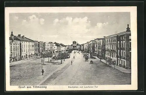 AK Tittmoning, Stadtplatz mit Laufener Tor