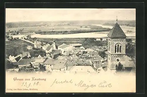 AK Kraiburg, Teilansicht mit Kirche