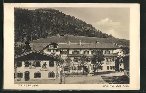 AK Wallgau / Isar, Gasthof zur Post