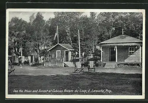 AK Riviere-du-Loup, See the Moon and Sunset at Cabines Riviere-du-Loup, E. Larouche