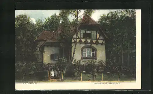 AK Wiesbaden, Försterhaus im Dambachthal