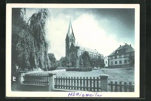 AK Hüttigweiler, Blick zur Kirche