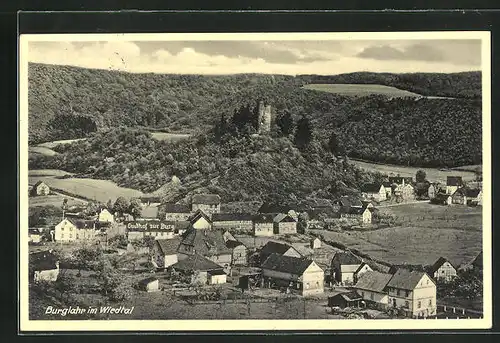 AK Burglahr i. Wiedtal, Panoramablick auf den Ort