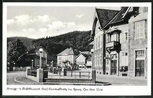 AK Bad Lauterberg / Harz, Strasse an der Post