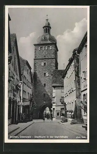 AK Buchen / Odenwald, Stadtturm in der Marktstrasse