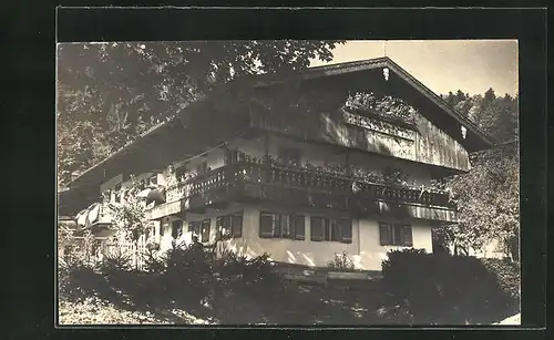 Foto-AK Bad Tölz, Ansicht der Hotel-Pension Hisl