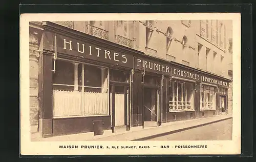 AK Paris, Restaurant-Bar-Poissonnerie Maison Prunier