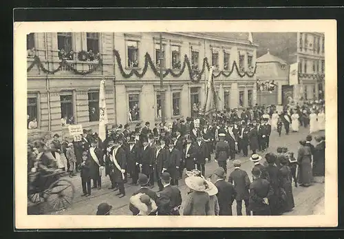 AK Magdeburg-Neustadt, Festzug der Hundertjahrfeier