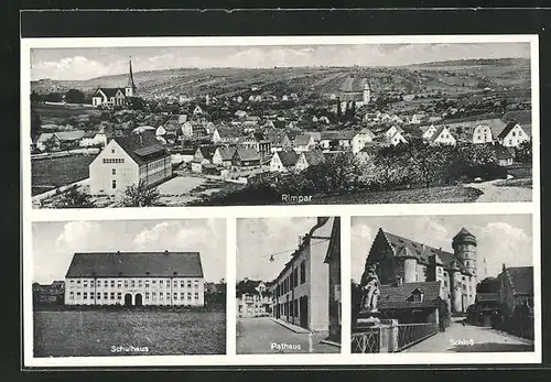 AK Rimpar, Schulhaus, Rathaus, Schloss