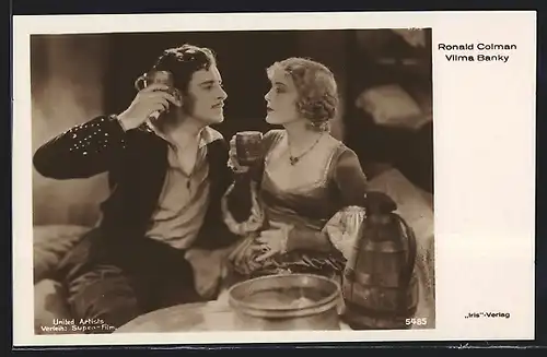 AK Schauspieler Ronald Colman & Schauspielerin Vilma Banky