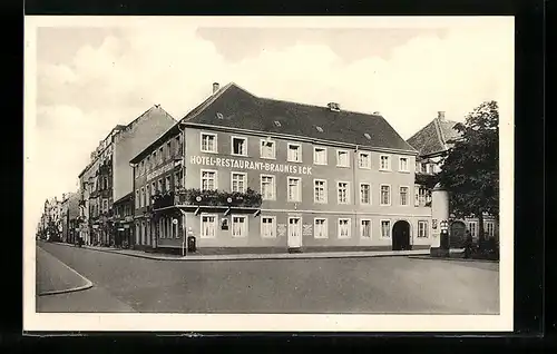 AK Karlsruhe, Hotel Braunes Eck, Waldstrasse 2