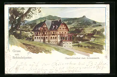 AK Oberbühlertal / Schwarzwald, Gasthaus Schindelpeter