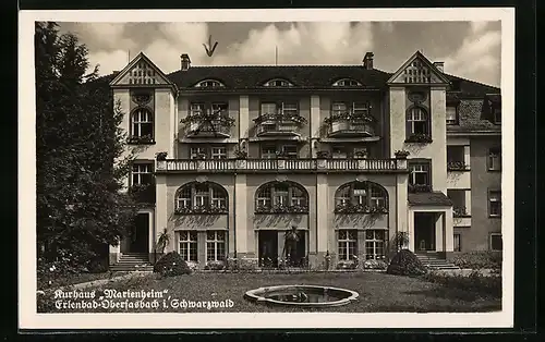 AK Erlenbad-Obersasbach, Kurhaus Marienheim