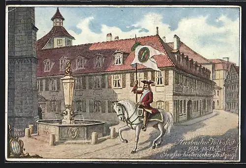 AK Ansbach, Volksfest 1910, Grosser hist. Festzug