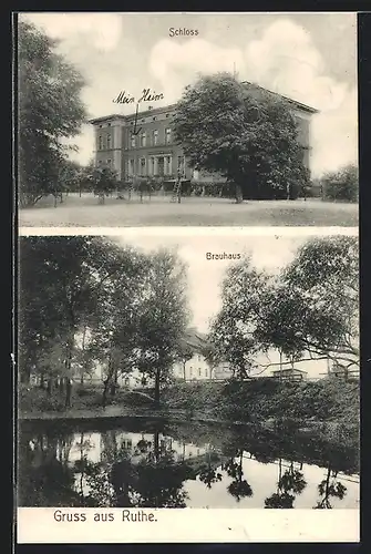 AK Ruthe, Partie am Brauhaus, Schloss