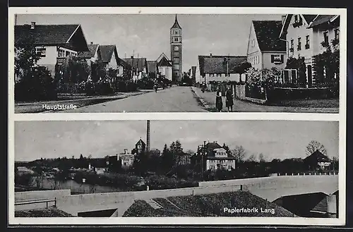 AK Ettringen, Papierfabrik Lang, Hauptstrasse