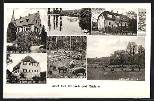 AK Ilmbach, Gastwirtschaft, Schloss, Fischweiher, Forsthaus Rüdern, Wildpark