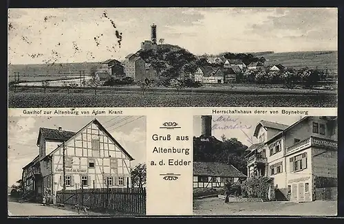 AK Altenburg a. d. Eder, Gasthof zur Altenburg, Herrschaftshaus derer von Boyneburg