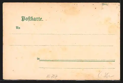 Lithographie Salzburghofen-Freilassing, Blick auf den Staufen und Untersberg, Villa Trautmann