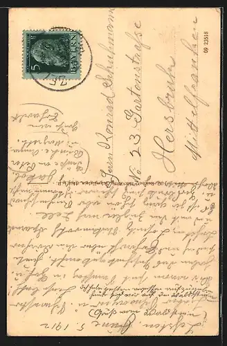 AK Hof i. B., Einblick in die Marienstrasse