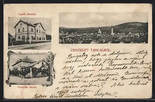 AK Tarcal, Vinceller iskola, Vasuti allomas