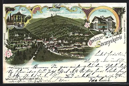 Lithographie Savanyukut, Fürdöhaz, Kut