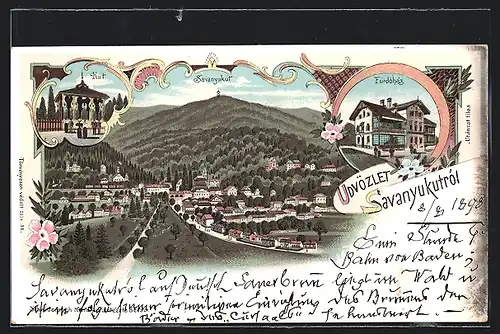 Lithographie Savanyukut, Fürdöhaz, Kut