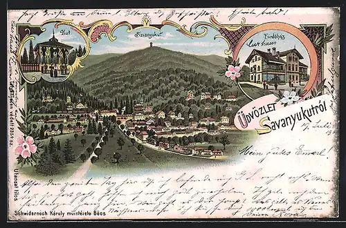 Lithographie Savanyukut, Kut, Fürdöhaz