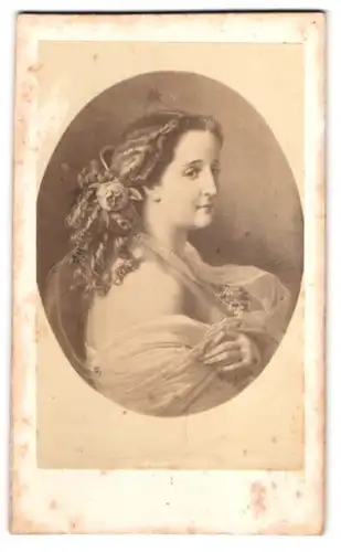 Fotografie unbekannter Fotograf und Ort, Portrait Eugenie de Montijo, Kaiserin von Frankreich