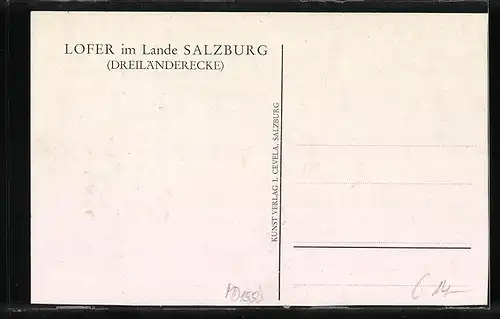 AK Lofer, Innenansicht eines Gasthofes