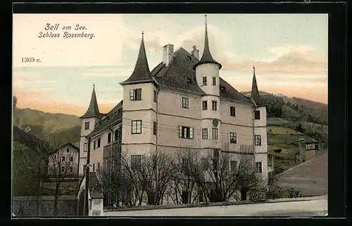 AK Zell am See, Schloss Rosenberg, Gesamtansicht