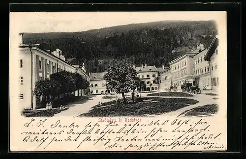 AK Radstadt, Stadtplatz im Sonnenschein