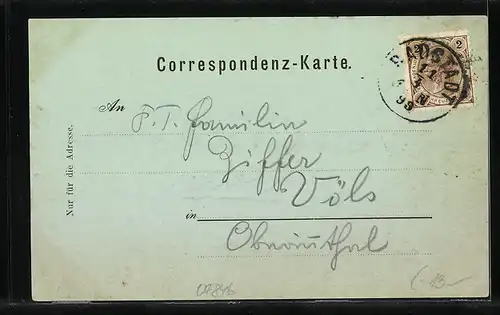 Mondschein-AK Radstadt, Ortsansicht mit Fernblick