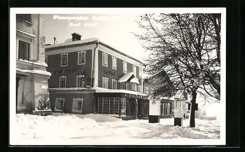 AK Radstadt, Hotel Post im Winter