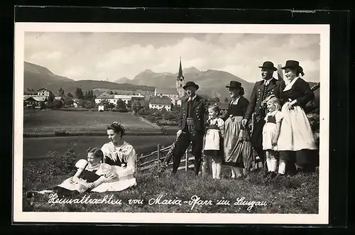 Foto-AK Maria-Pfarr, Heimattrachten im Lungau