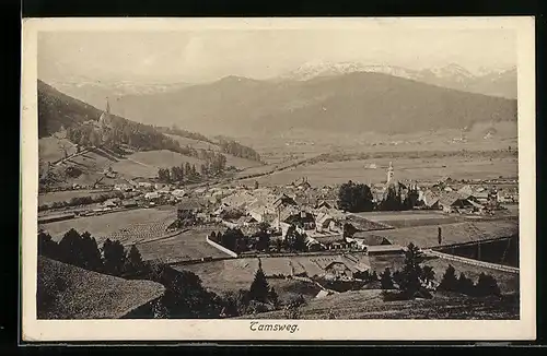 AK Tamsweg, Gesamtansicht von oben mit Bergblick