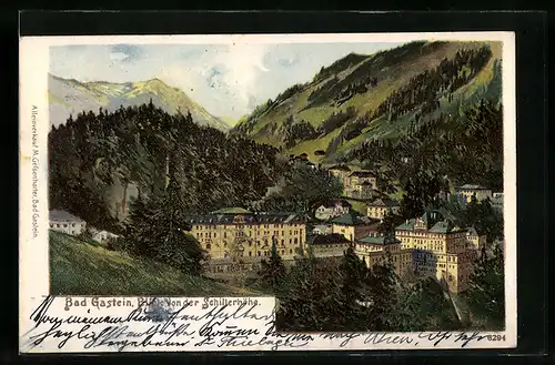 AK Bad Gastein, Blick von der Schillerhöhe