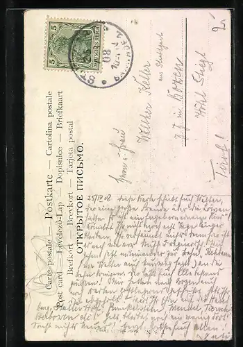 AK Portrait eines Bernhardiner