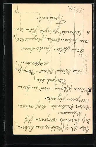 AK Junge Frau mit Perlenkette und Pelz