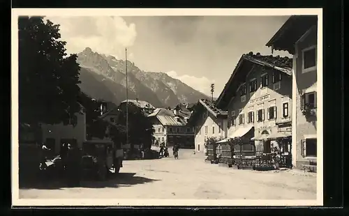 AK Abtenau, Strassenpartie mit Cafe