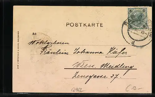 AK Bad Gastein, Ortsansicht und Wasserfall