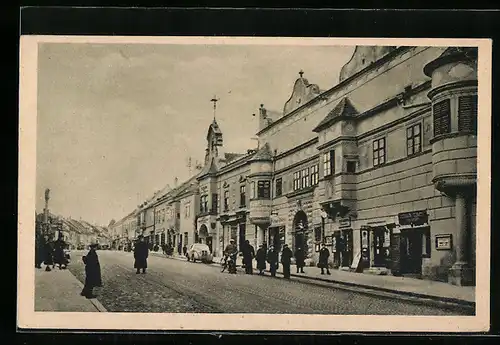 AK Eisenstadt, Hauptstrasse mit Rathaus
