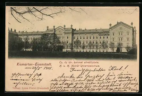 AK Eisenstadt, K. u. k. Militär-Unterrealschule