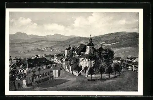 AK Oberberg-Eisenstadt, Blick auf Kalvarienbergkirche