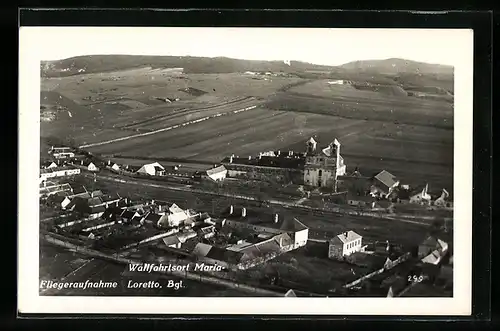 AK Maria-Loretto, Ortsansicht, Fliegeraufnahme bei Tag