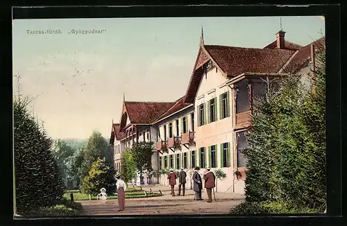 AK Tarcsa, Ortspartie mit Heilanstalt
