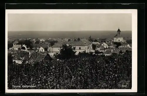 AK Oggau, Ortsansicht mit Kirche