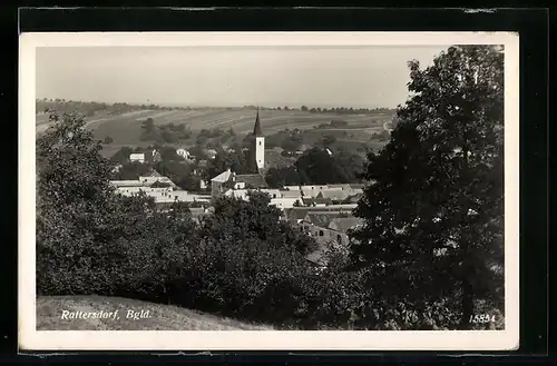 AK Rattersdorf, Ortsansicht mit Kirche